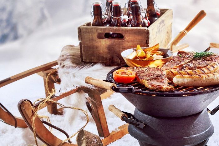 Grillen im Schnee
